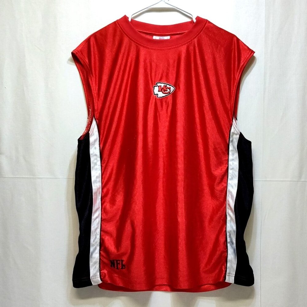 NFL Kansas City Chiefs Sleeveless Tank Top Embordered Logo NFL Chest 44" Measure